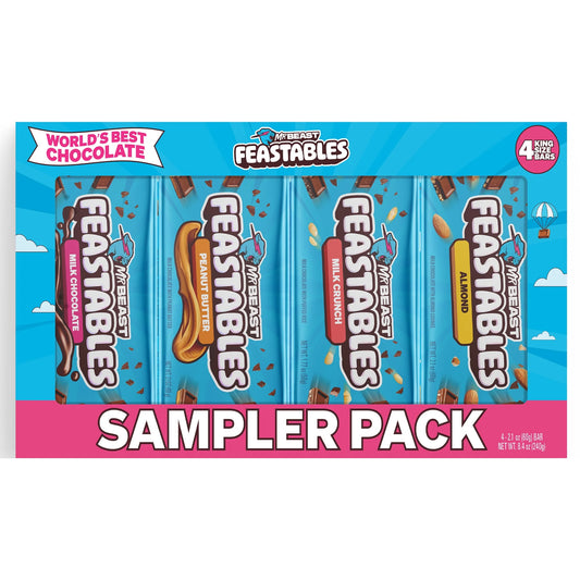 Mr. Beast Feastables Sample Pack 4 Chocolates