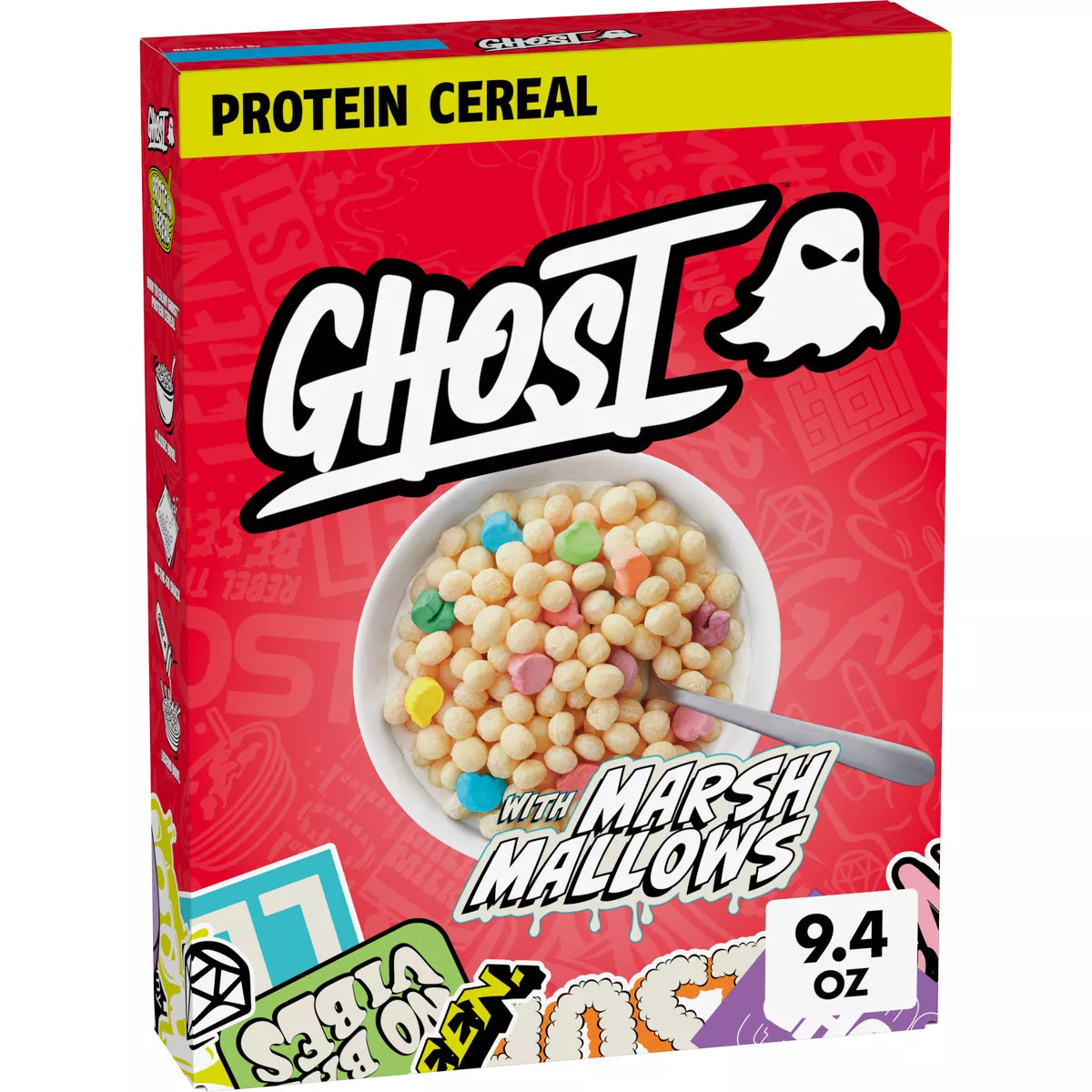 Ghost Protein Cereal, Sabor Malvaviscos, 17G de Proteína, 9.4oz (266grs)