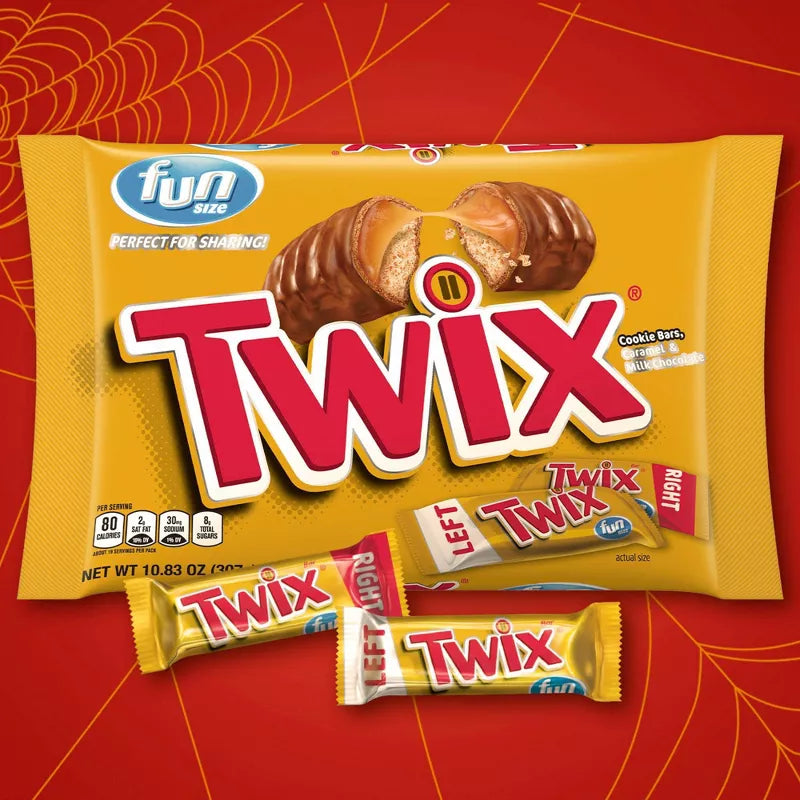 Twix Fun Size Barra de Chocolate con Caramelo y Galleta 307g