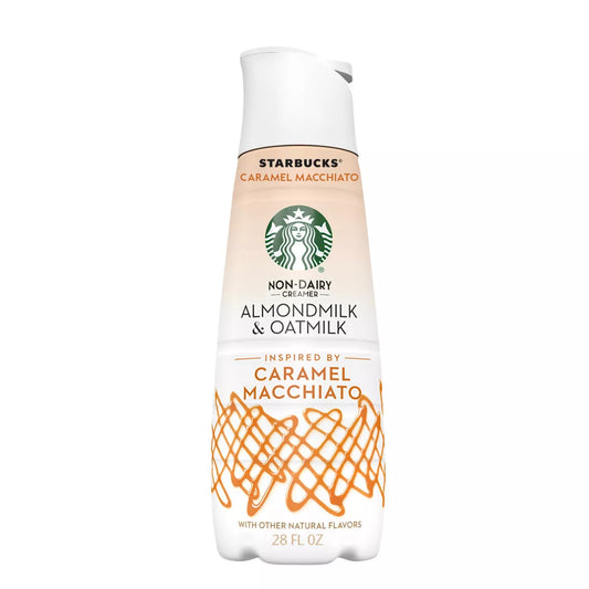 Starbucks Crema para Café Caramel Macchiato con Leche de Almendra y Avena 828 ml