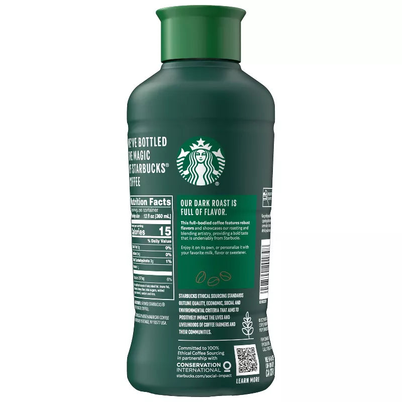 Starbucks Tostado Oscuro, Café Helado Sin Azúcar 1.42 L